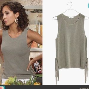 Madewell Side Tie Sweater Tank, Size Small